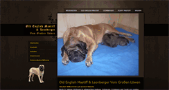 Desktop Screenshot of mastiff-thueringen.de